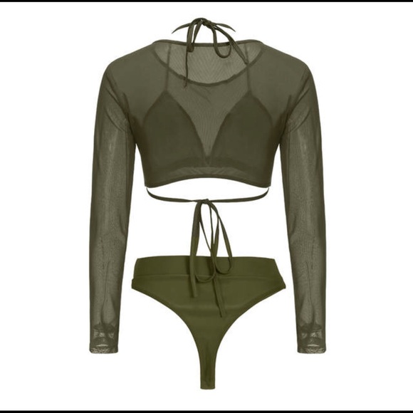 3PC HIGH WAISTED SWIMSUIT - Picture 2 of 7